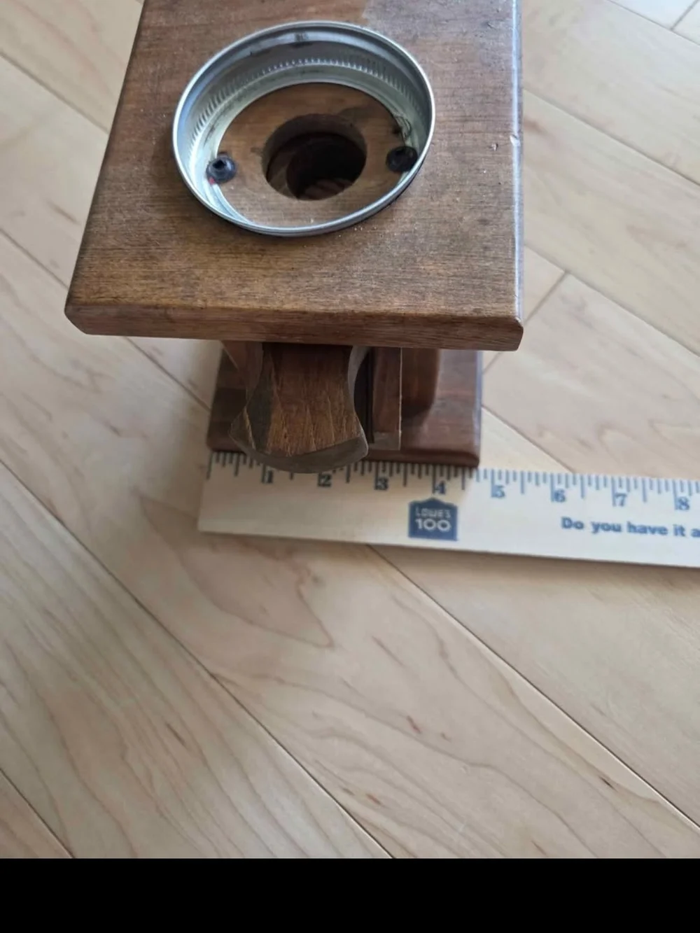 Wooden mason jar candy dispenser